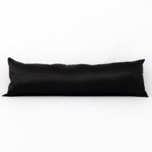 Black Satin Body Pillow
